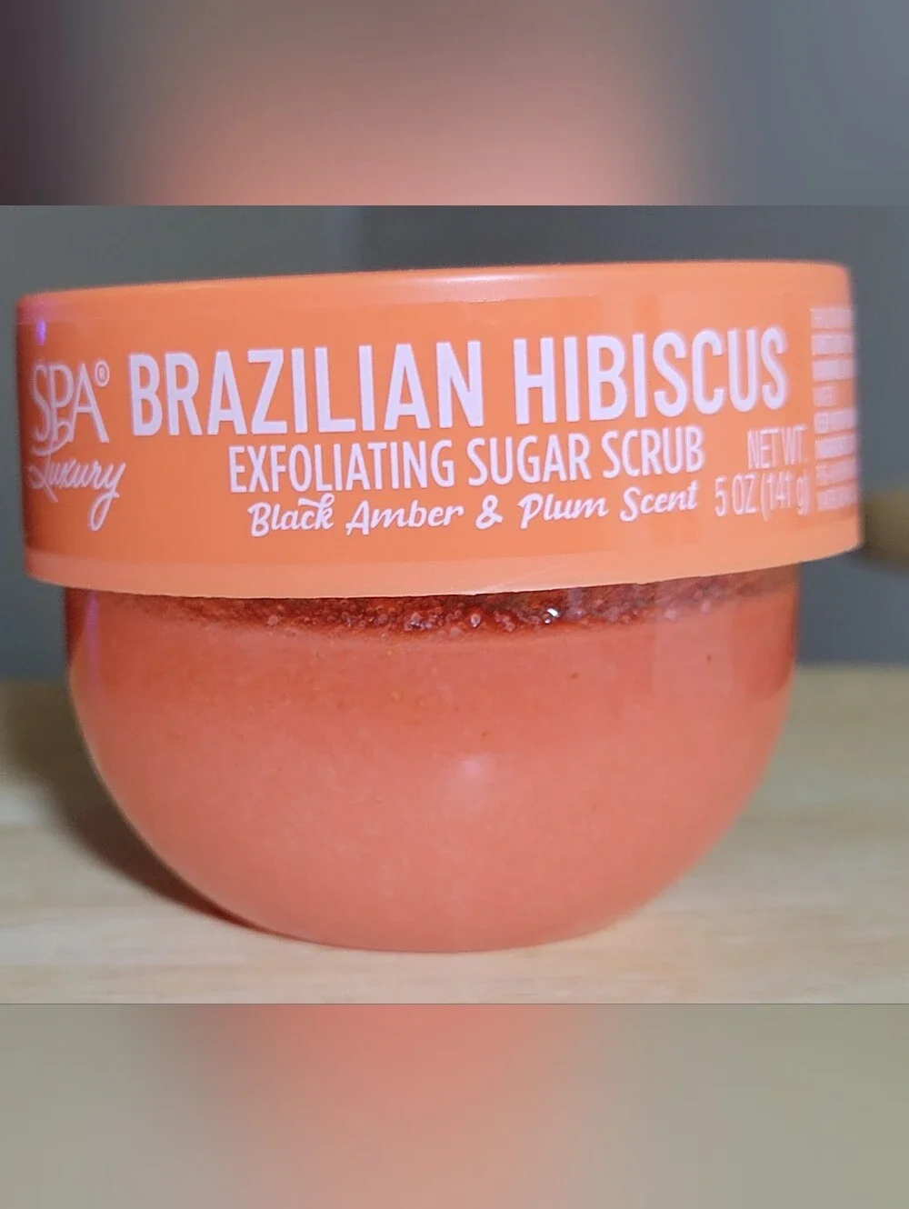 SPA Luxury Brazilian Hibiscus Exfoliating Sugar Scrub (Black Amber & Plum Scent)